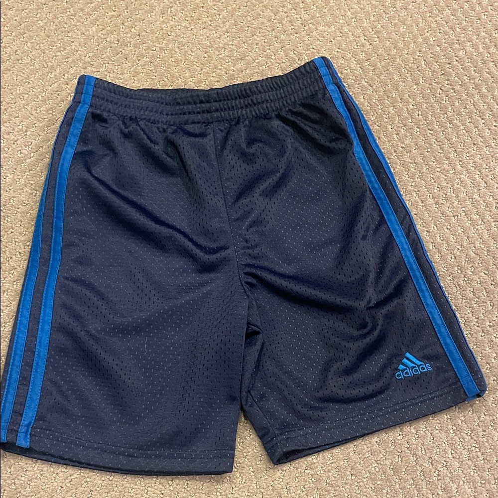 Adidas Youth Navy Shorts with Blue Accents